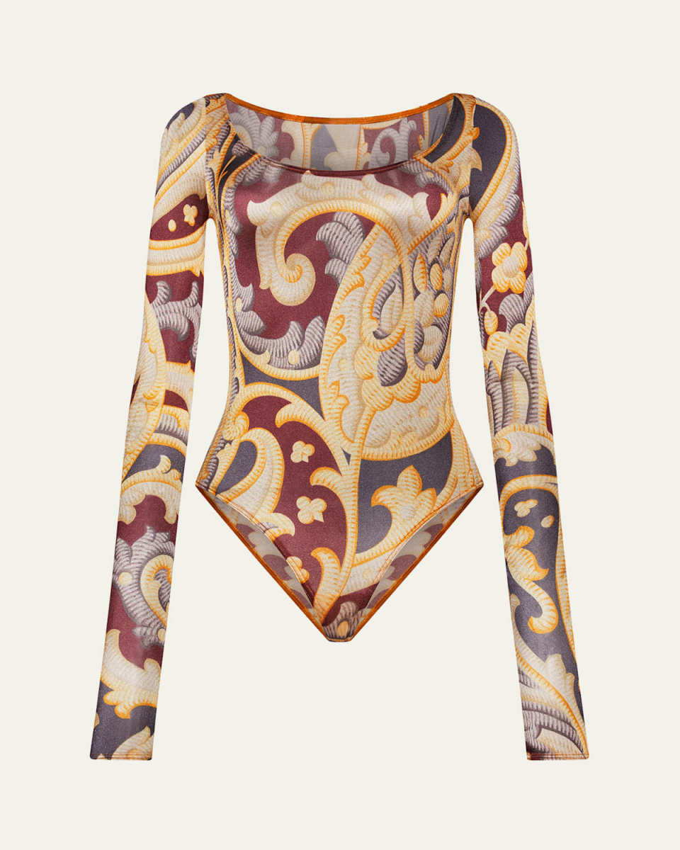 x Etro Paisley-Print Cheeky Bodysuit
